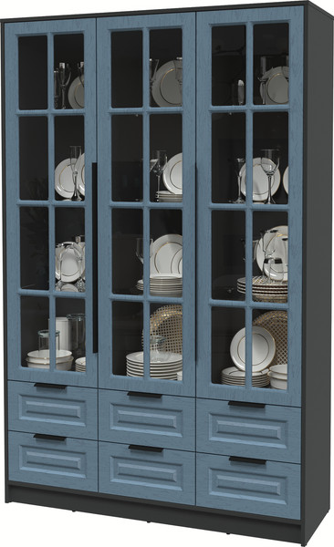 Шкаф с витриной Интерлиния Концепт КТ-ШВ3 Деко