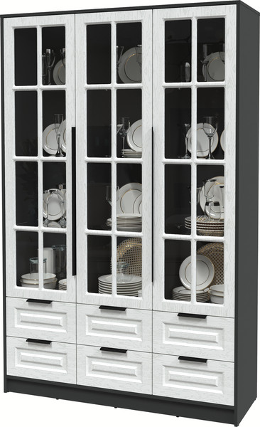 Шкаф с витриной Интерлиния Концепт КТ-ШВ3 Деко