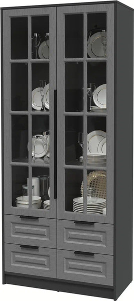 Шкаф с витриной Интерлиния Концепт КТ-ШВ2 Деко