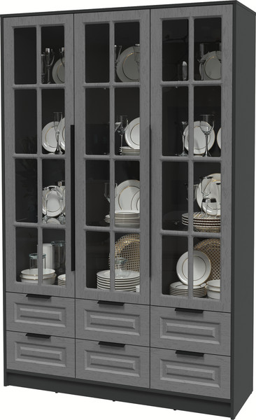 Шкаф с витриной Интерлиния Концепт КТ-ШВ3 Деко