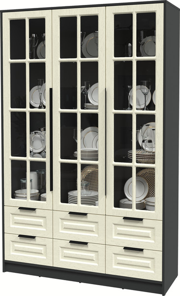 Шкаф с витриной Интерлиния Концепт КТ-ШВ3 Деко