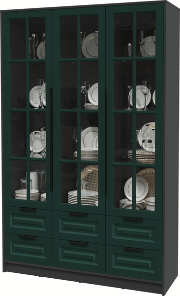 Шкаф с витриной Интерлиния Концепт КТ-ШВ3 Деко