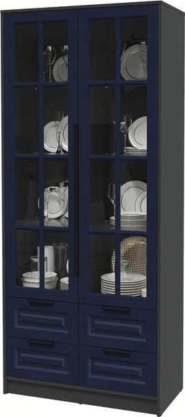 Шкаф с витриной Интерлиния Концепт КТ-ШВ2 Деко