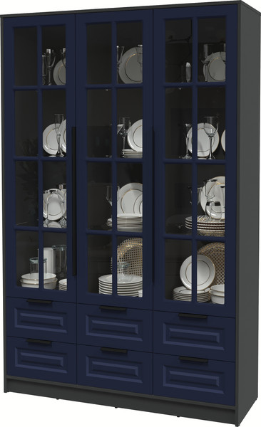 Шкаф с витриной Интерлиния Концепт КТ-ШВ3 Деко