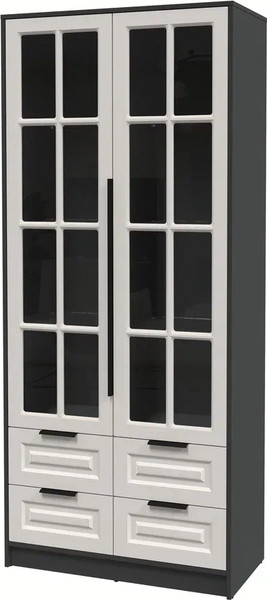 Шкаф с витриной Интерлиния Концепт КТ-ШВ2 Деко - фото