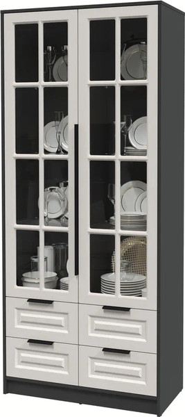 Шкаф с витриной Интерлиния Концепт КТ-ШВ2 Деко