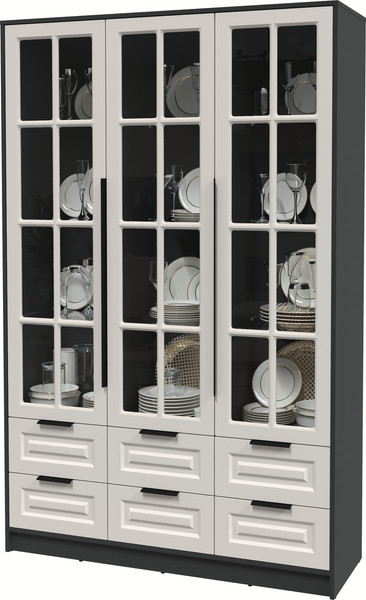 Шкаф с витриной Интерлиния Концепт КТ-ШВ3 Деко