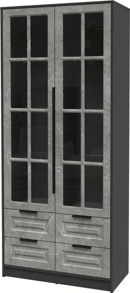 Шкаф с витриной Интерлиния Концепт КТ-ШВ2 Деко - фото