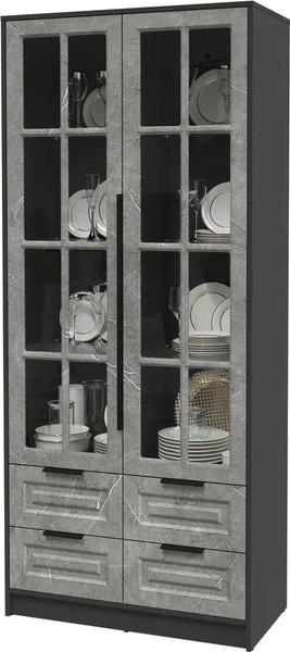 Шкаф с витриной Интерлиния Концепт КТ-ШВ2 Деко