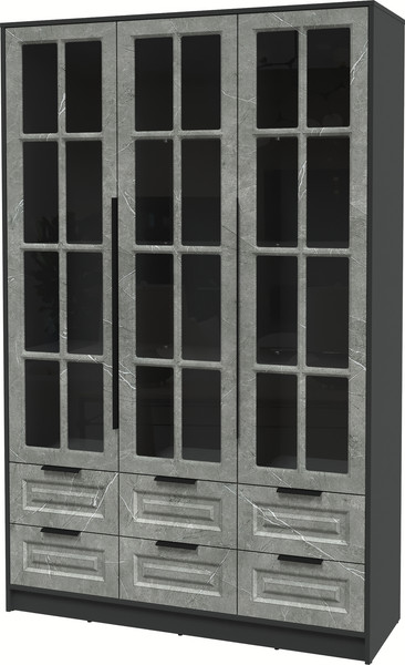 Шкаф с витриной Интерлиния Концепт КТ-ШВ3 Деко - фото