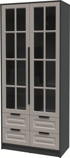 Шкаф с витриной Интерлиния Концепт КТ-ШВ2 Деко - фото