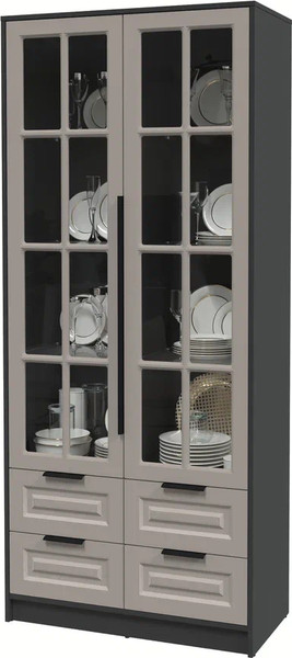 Шкаф с витриной Интерлиния Концепт КТ-ШВ2 Деко