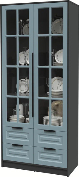 Шкаф с витриной Интерлиния Концепт КТ-ШВ2 Деко