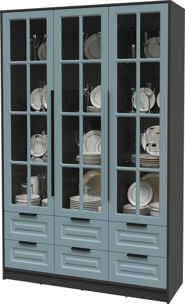 Шкаф с витриной Интерлиния Концепт КТ-ШВ3 Деко