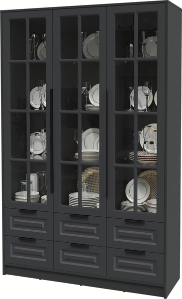 Шкаф с витриной Интерлиния Концепт КТ-ШВ3 Деко