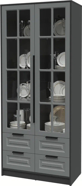 Шкаф с витриной Интерлиния Концепт КТ-ШВ2 Деко