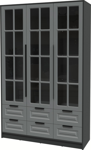 Шкаф с витриной Интерлиния Концепт КТ-ШВ3 Деко - фото