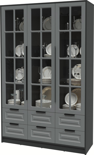 Шкаф с витриной Интерлиния Концепт КТ-ШВ3 Деко