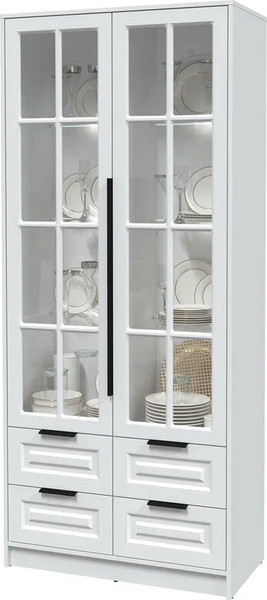 Шкаф с витриной Интерлиния Концепт КТ-ШВ2 с подсветкой Деко