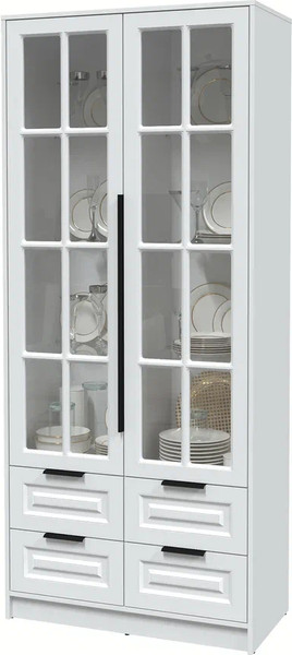 Шкаф с витриной Интерлиния Концепт КТ-ШВ2 Деко