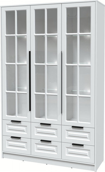 Шкаф с витриной Интерлиния Концепт КТ-ШВ3 с подсветкой Деко - фото