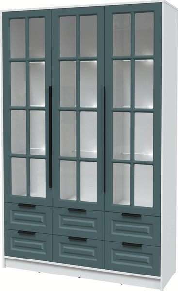 Шкаф с витриной Интерлиния Концепт КТ-ШВ3 с подсветкой Деко - фото