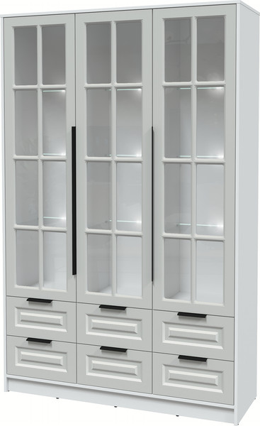 Шкаф с витриной Интерлиния Концепт КТ-ШВ3 с подсветкой Деко - фото