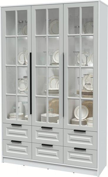 Шкаф с витриной Интерлиния Концепт КТ-ШВ3 с подсветкой Деко