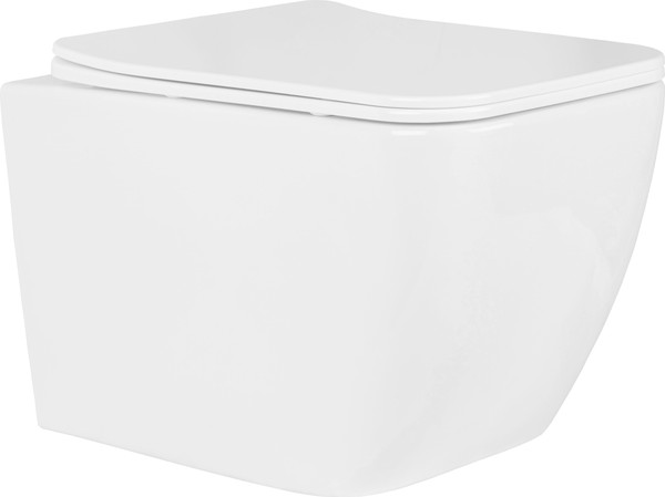 Унитаз подвесной Roxen Cube Tornado 530135-01 Rimless Soft Close NC - фото