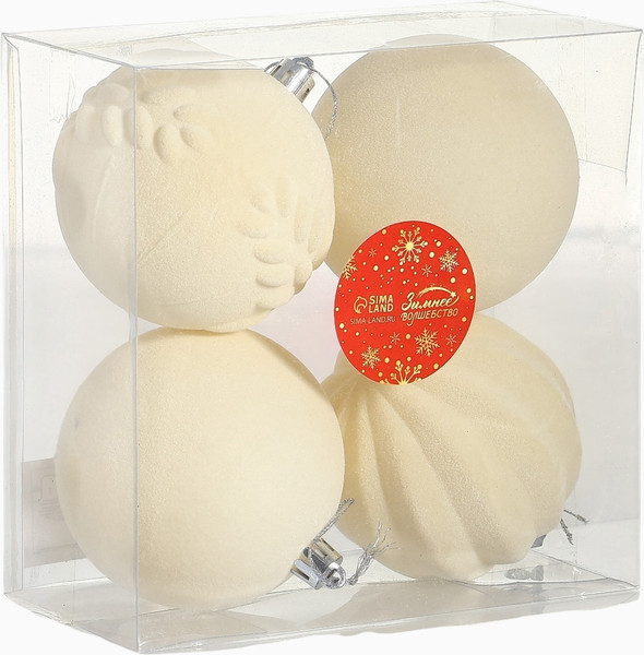 Набор шаров новогодних Зимнее волшебство Бархатный зной / 10514184