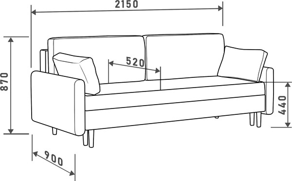 Диван Mio Tesoro Оливер SB3