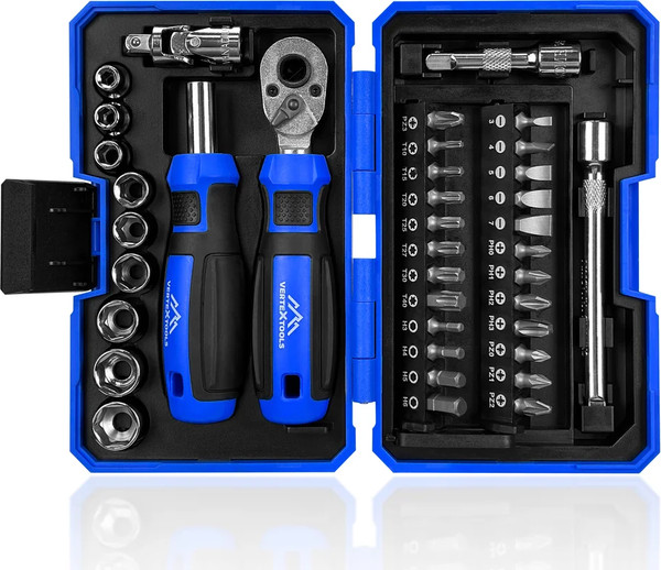 Набор головок, бит Vertex Tools 0033-38