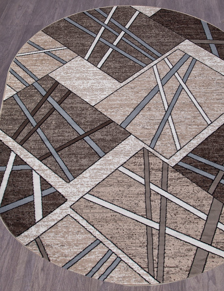 Коврик Merinos Sierra D487-OVAL-BEIGE-BROWN-2