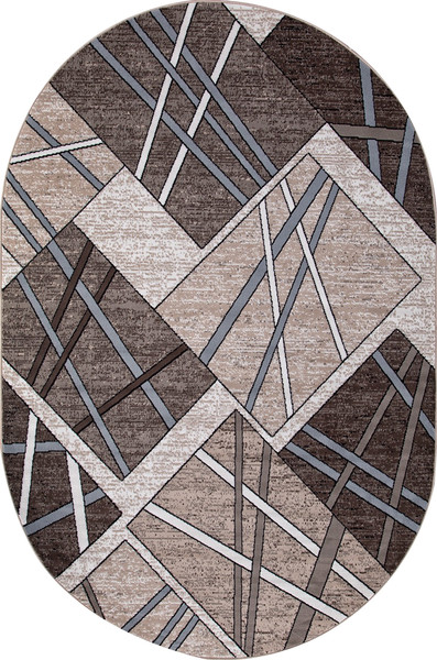 Ковер Merinos Sierra D487-OVAL-BEIGE-BROWN-2 - фото