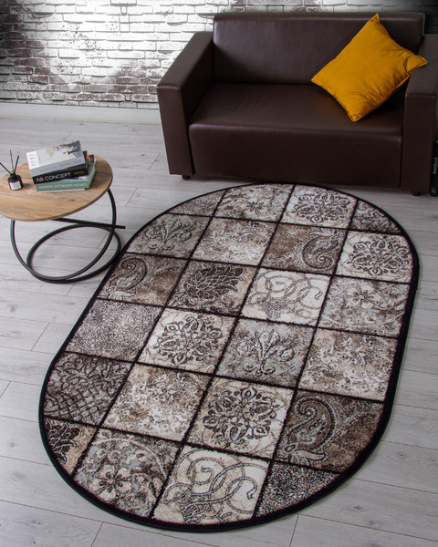 Ковер Merinos Valencia Deluxe d328-OVAL-BROWN