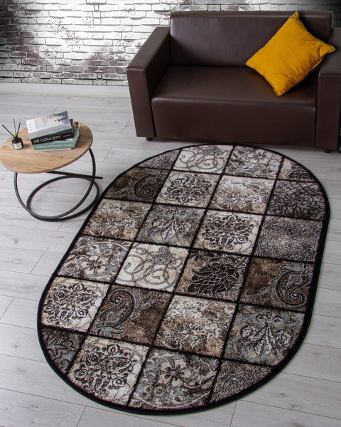 Ковер Merinos Valencia Deluxe d328-OVAL-BROWN