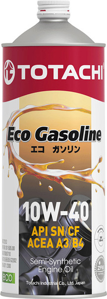 Моторное масло Totachi Eco Gasoline Semi-Synthetic 10W40 SN/CF / 10901 - фото