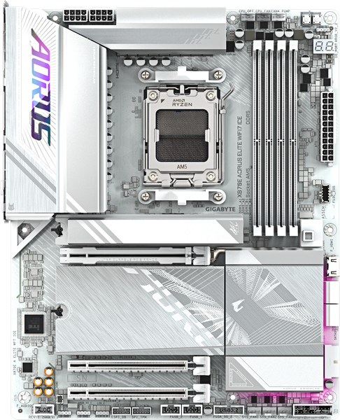 Материнская плата Gigabyte X870E Aorus Elite WiFi7 Ice - фото