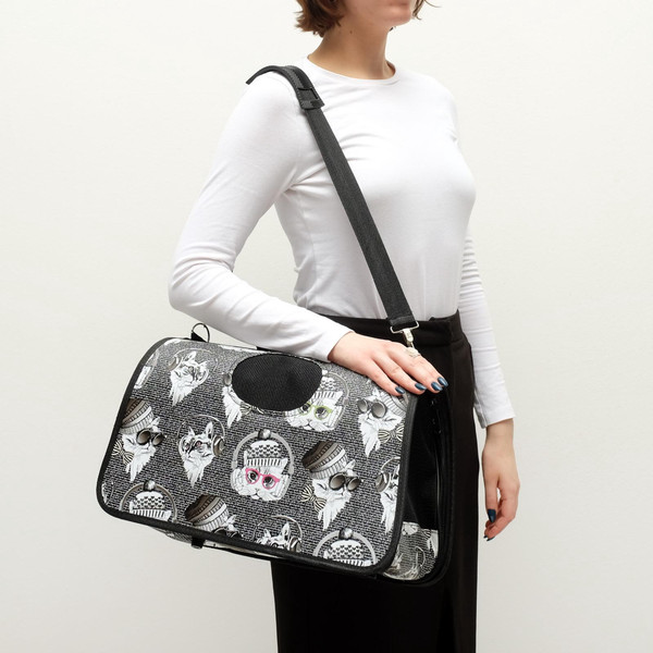 Сумка для животных Sima-Land Зимние коты / 4777615