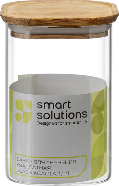 Емкость для хранения Smart Solutions Glass Acacia SS0000350