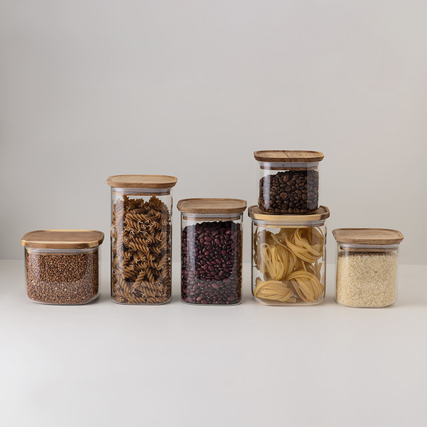 Емкость для хранения Smart Solutions Glass Acacia SS0000350