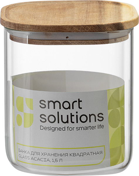 Емкость для хранения Smart Solutions Glass Acacia SS0000347