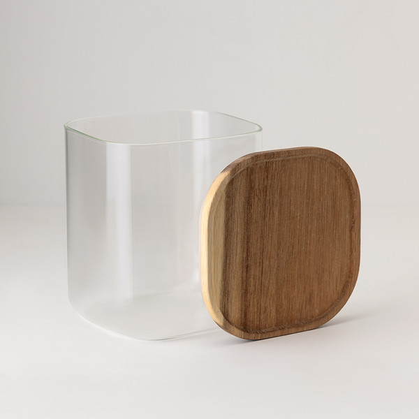 Емкость для хранения Smart Solutions Glass Acacia SS0000347