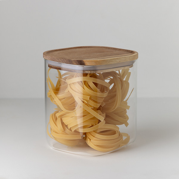 Емкость для хранения Smart Solutions Glass Acacia SS0000347