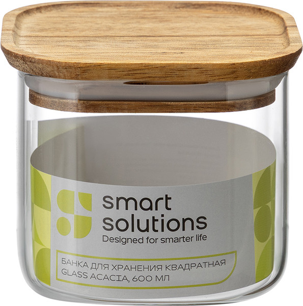Емкость для хранения Smart Solutions Glass Acacia SS0000346