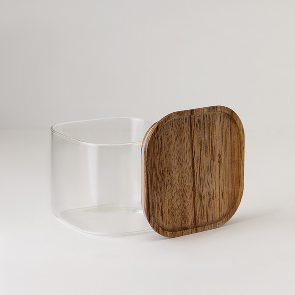 Емкость для хранения Smart Solutions Glass Acacia SS0000346