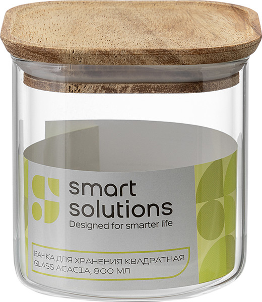 Емкость для хранения Smart Solutions Glass Acacia SS0000348