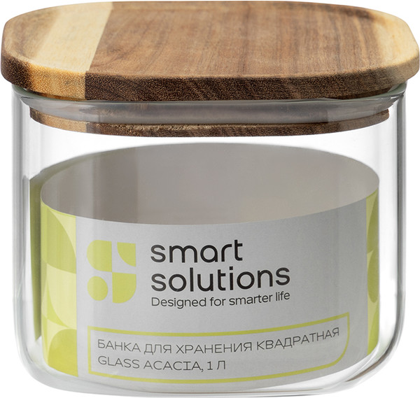 Емкость для хранения Smart Solutions Glass Acacia SS0000345