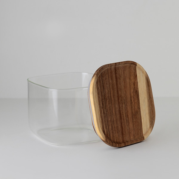 Емкость для хранения Smart Solutions Glass Acacia SS0000345