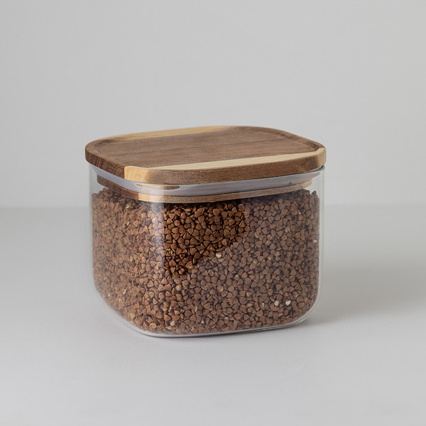 Емкость для хранения Smart Solutions Glass Acacia SS0000345